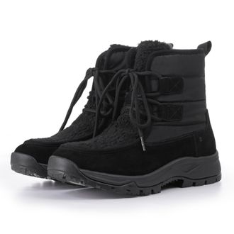 Luhta Winterboots LUHTA HOHTAVA MS, Damen, Gr. 36, basic schwarz, Leder, Textil, Schuhe Winterboots, mit Gummi-Laufsohle, profiliertes Laufsohlenprofil, gef