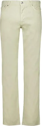 120% Lino Jeans, Heren, Beige, W34, Linnen, Corda Slim Fit Linnenmix Broek
