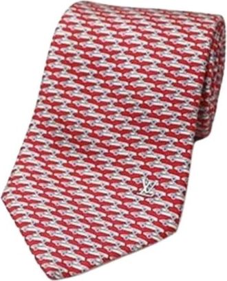 Louis Vuitton Pre-owned Vintage Cravat - Heren - Vintage Accessoires - Rood - ONE Size - Vintage