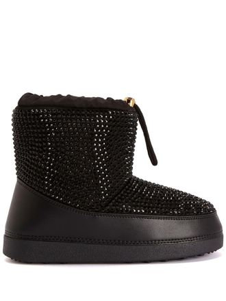 Giuseppe Zanotti Gz-Aspen rhinestone-embellished boots - women - Other fibres - 42 - Black