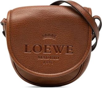 Loewe Pre-owned Cross Body Bags, female, Brown, Size: ONE SIZE Pre-owned Classic Saddle Bag