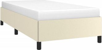 vidaXL Estructura De Cama Sin Colch&oacute;n Cuero Sint&eacute;tico Crema 80x200 Cm Vidaxl