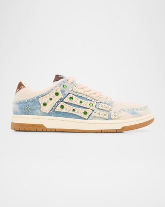 Amiri Mens Stud Skel Low-Top Sneakers