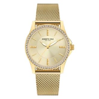 Kenneth Cole Quartz Crystal Gold Dial Ladies Watch KCWLG2176803