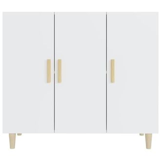 Berkfield Home Sideboard White 90x34x80 cm Engineered Wood | Size: 90 x 34 x 80 cm