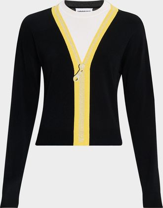 Moschino Trompe-Loeil Crewneck Sweater