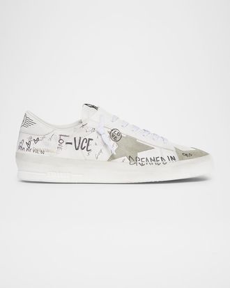 Golden Goose Men & apos;s Stardan Graffiti Leather Low-Top Sneakers