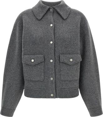 Guest In Residence Felted Bomber Jacket - Dames - Bomber jackets - Grijs - S - Wol - Jassen