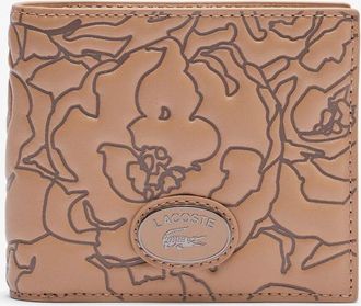 Lacoste Mens Accessories Holiday Leather Billfold in Brown - One Size