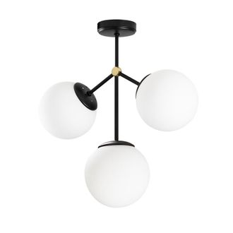 Wonderlamp Wonderlamp - Plaf&oacute;n De Techo Mulen Negro (3 Luces)