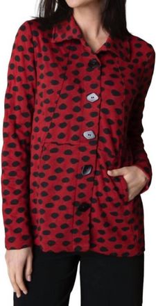 Habitat Textured Dot Seamed Pocket Jacket In Apple