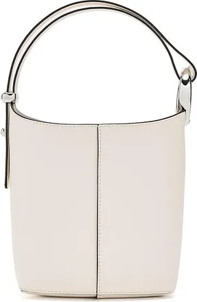 Kate Spade New York Halo Fine Grain Leather Mini Bucket Womens Handbags Cream, Leather/Linen