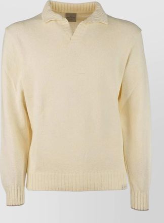 Paul & Shark knitwear long sleeves ribbed cuffs hem
