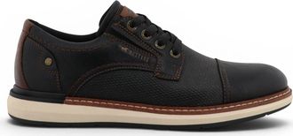 Mustang Mens Black Faux Leather Casual Outdoor Shoes - M0141002