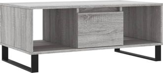 vidaXL Vidaxl - Mesa De Centro Madera Contrachapada Gris Sonoma 90x50x36,5 Cm