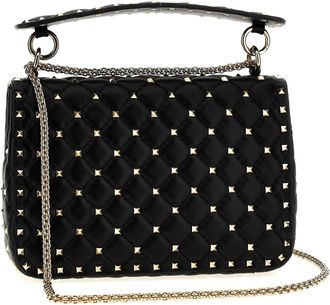 Valentino Garavani Rockstud Spike Shoulder Bag - Black