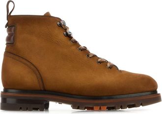 Santoni Caramel Suede Ankle Boots