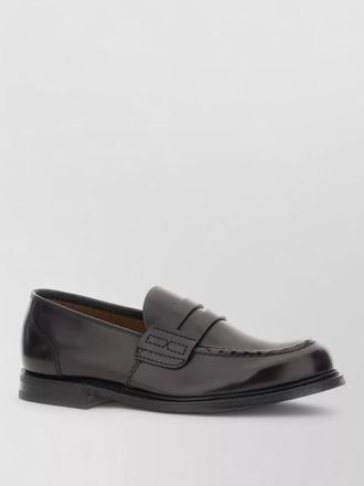 Churchs leather loafers penny strap round toe