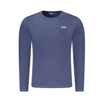 Pepe Jeans London Tops, Heren, Blauw, 2Xl, Katoen, Long Sleeve T-Shirt