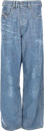 Diesel 2001 D-Macro-Fsi1 Faded Wide Jeans
