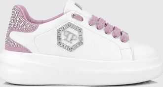 Philipp Plein Sneakers chunky in pelle con logo Hexagon e strass
