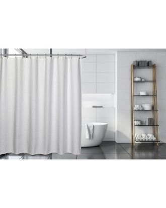 Moda at Home Moda At Home Quaker Waffle 3Pc Shower Curtain Set With 12 Shower Hooks