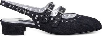 Carel Denim Fabric Queen Slingback Mary Janes, Brand Size 37 ( US Size 6 )