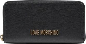 Love Moschino Accessoires, Dames, Zwart, ONE Size, Zwarte Ritsportemonnee Lente/Zomer Vrouwen