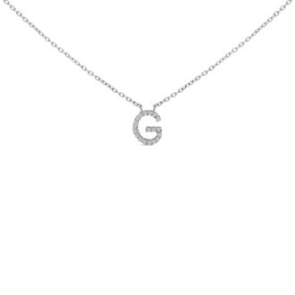 House of Brilliance 10K Gold Diamond Accent A-Z Block Initial Pendant Necklace