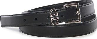 Ferragamo Leather Double Gancini Belt