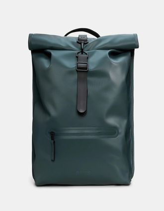 Rains Unisex Rolltop Rucksack - 153 Dark Grey - Black - Size: ONE size