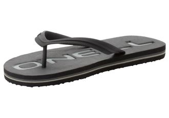 O'Neill Zehentrenner ONEILL PROFILE LOGO SANDALS MEN, Herren, Gr. 42, schwarz, Synthetik, Schuhe Zehentrenner