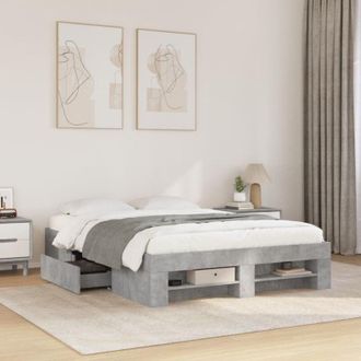 vidaXL Giroletto Grigio Cemento 140x190 cm in Legno Multistrato - Vidaxl