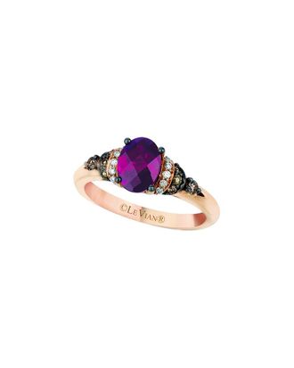 Le Vian Chocolatier 14K Strawberry Gold 1.47 Ct. Tw. Diamond & Rhodolite Ring