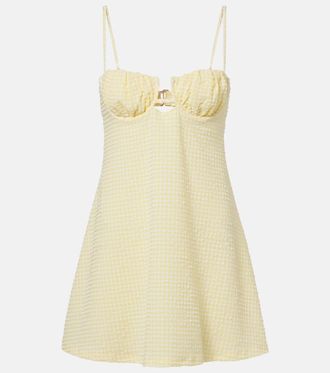 Montce Swim Petal gingham minidress