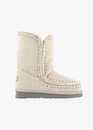 Mou Womens Eskimo 24 Suede Boots In Chalk