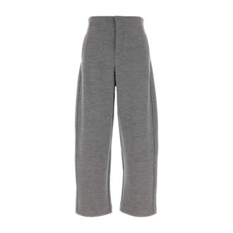 Max Mara Ebrien Cropped Trousers - female - Max Mara - Wide Trousers - Gray - S - Trousers