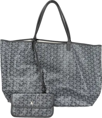 Goyard Gray White Coated Canvas Handbag Pouch Tote Bag (Pre-Owned)