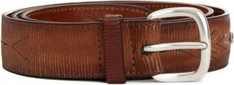 Orciani Bruine leren riem met Sheffield-gesp - Heren - Riemen - Bruin - 100 CM - Leer - Accessoires