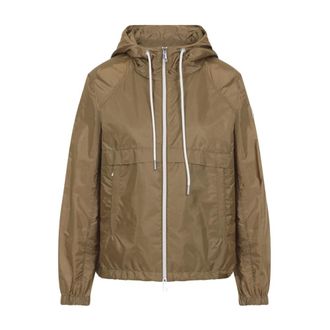 Moncler Light Jackets, female, Brown, Size: M Coquelicot Hooded Jacket