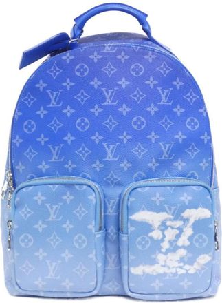 Louis Vuitton Blue Coated Canvas Backpack (Pre-Owned)