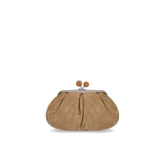 Max Mara Pasticcino Valois Small Clutch - Dames - Tassen - Beige - Maat: ONE Size Leer