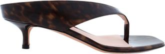 Bally Nyna 45 Tortoiseshell Patent Sandals, Brand Size 36.5 ( US Size 6 )