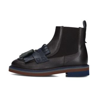 Pertini Schoenen, Dames, Bruin, 38 EU, Wol, Bruine Chelsea Boots Klassieke Stijl