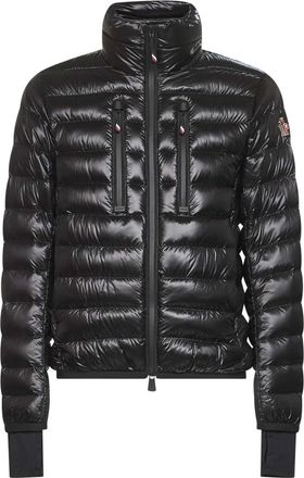 Moncler Down Jackets, male, Black, Size: XL Black Grenoble Coats with High Collar