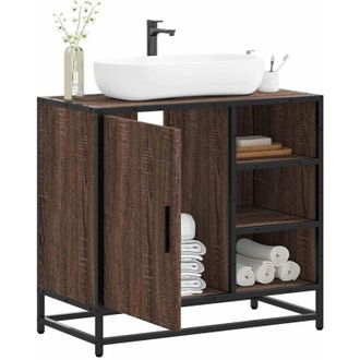 vidaXL Vidaxl - Mobile Lavabo Bagno Rovere Marrone 65x33x60cm Legno Multistrato