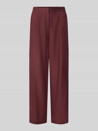 Jake*s Wide Leg Weite Hose aus Lyocell-Mix mit Woll-Anteil Modell P076 in Pflaume, Gr&ouml;&szlig;e 32