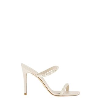 Stuart Weitzman Heeled Mules, female, White, Size: 10 US Pearlita Sandal