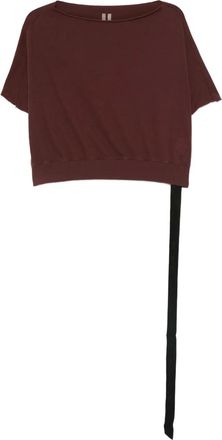 Rick Owens organic cotton cropped top - Red