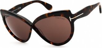 Tom Ford Beatrice Brown Butterfly Ladies Sunglasses FT1196 52E 65
